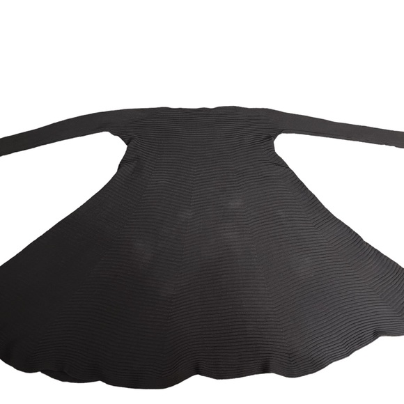 Italca of Italy Women’s Dark Gray Ribbed Cardigan Sweater Wrap Around Size Med - Picture 6 of 7